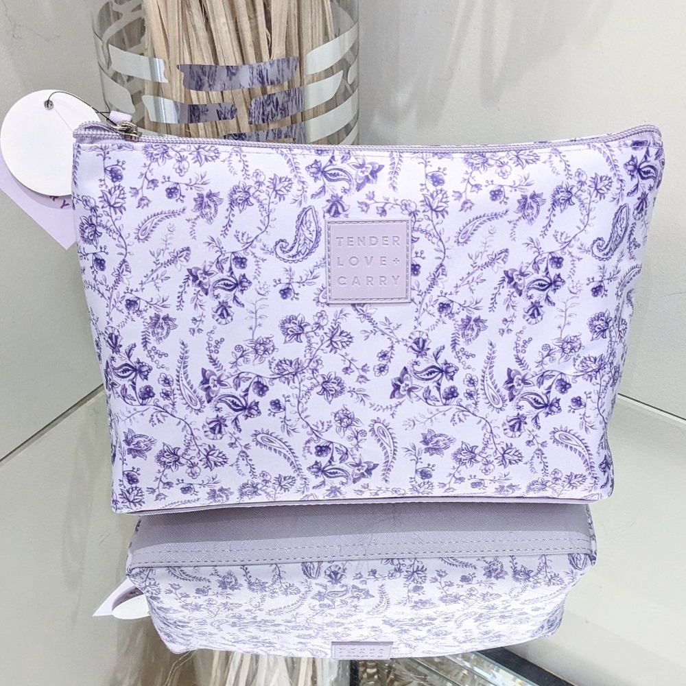 NEW Tender Love + Carry Zip Toiletry Cosmetic Pouch Bag